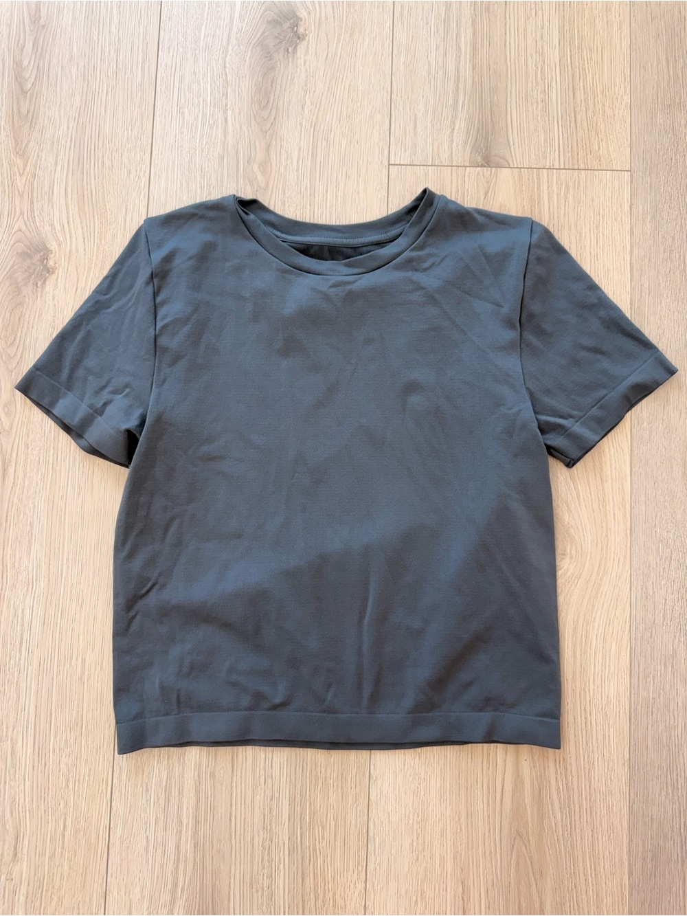 a new day Short-Sleeve Crewneck Top - Dark Gray Womens